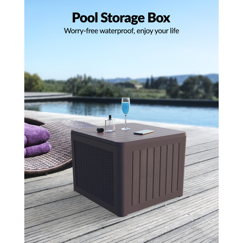 Latitude Run® Plastic Bin, Brown