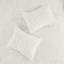 Ensemble d'édredon 3 pièces en chenille de coton capitonné, blanc cassé, double / grand et hypoallergénique-119313571-119313569