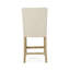 Ensemble de 2 tabourets de comptoir capitonnés contemporains en tissu, boutons, 26 po, beige-2137270632-2137270634