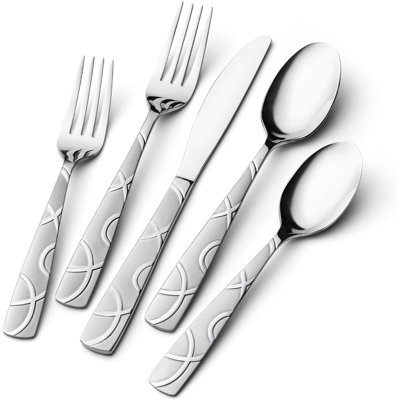 40PCS Stainless Steel Silverware Set