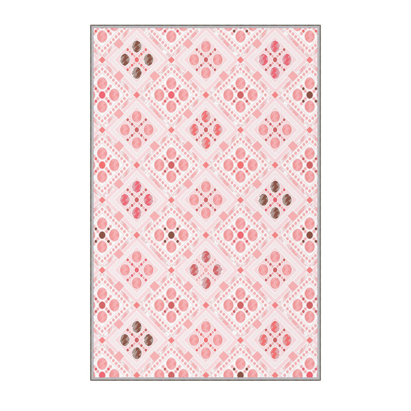 Stylish Hall Carpet 2.6 x 4.9 Feet, 100% Polyester with 8 mm Pile Height | Antibacterial, Non-Slip PVC Felt Dot Underside | Machine Washable, 3D Digital Printing | Perfect for Home Entryways & Living Spaces