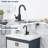Single Handle Stainless Steel Bar Kitchen Faucet With Swivel Spout And Deckplate-105268413
