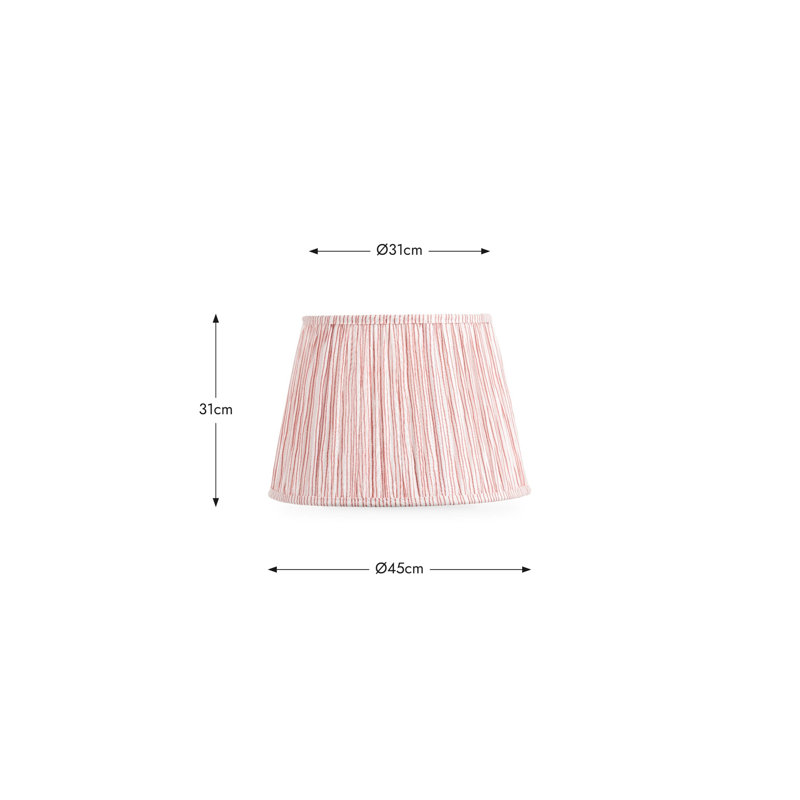 Pleated Cotton Lamp Shade, 31cm H x 45cm W x 45cm D, Cinnamon