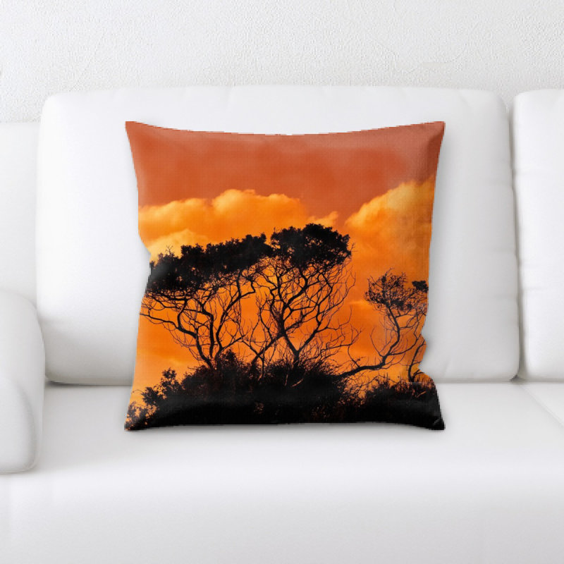 Floral Microsuede Throw Pillow