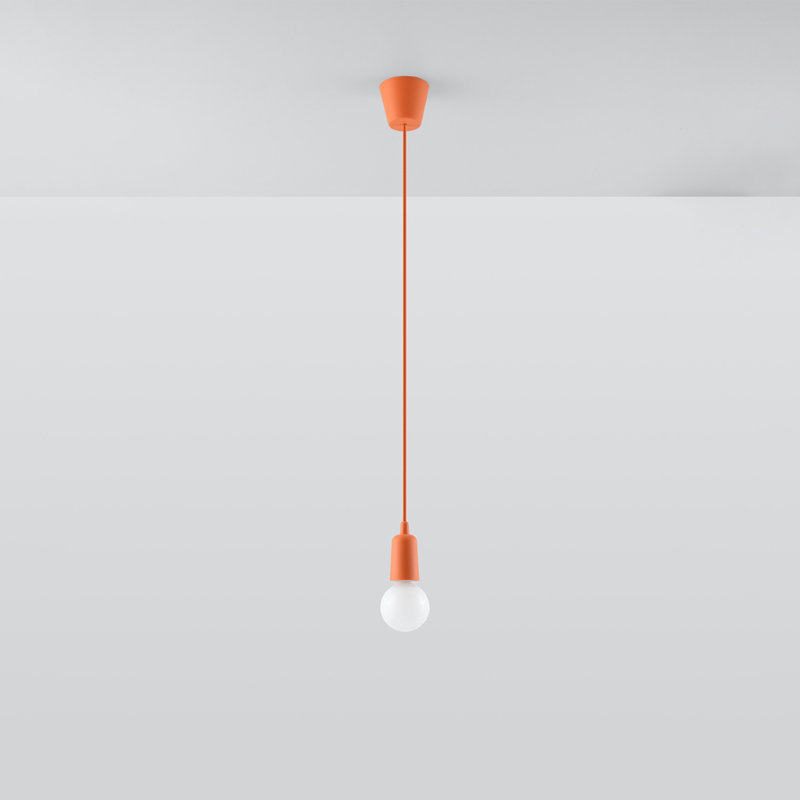 Borofsky 1 - Light White Pendant, Orange