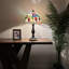 Lampe de table Berngard avec ampoules DEL en vitrail incluses H22 po