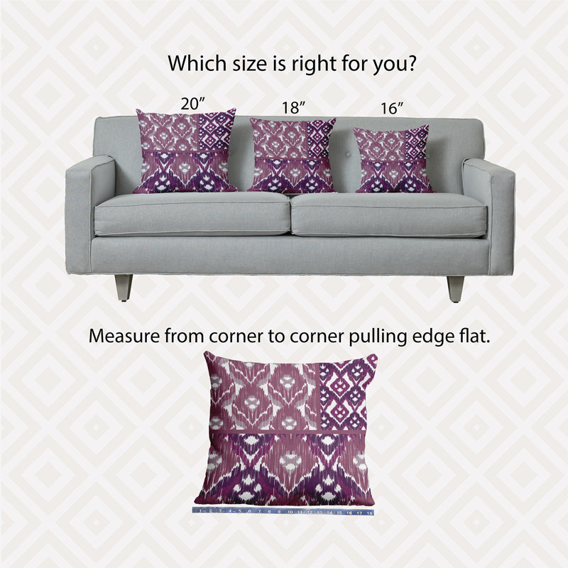 Housse et insert de coussin extérieur d'extérieur, H 20 po x l 20 po, Violet