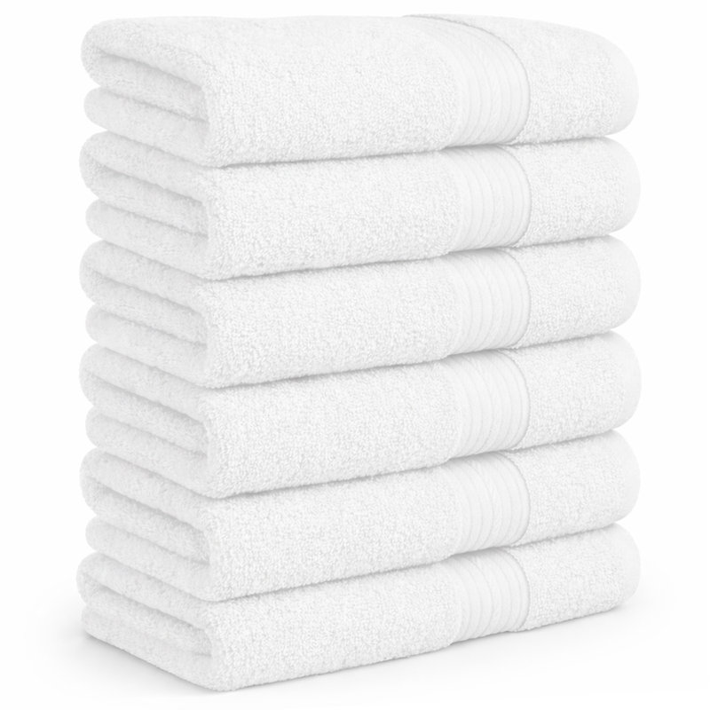 Hand Towels Quick Drying 100% Cotton 600 GSM , White
