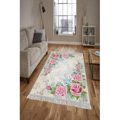 Tapis luxueux en velours (4,6 x 7,2 pi), tissu antibactérien à 100%, envers en coton antidérapant, hauteur des poils: 0,4 po | Lavable à la machine, impression numérique 3D | Parfait pour le décor du salon et de la chambre à coucher, doux et durable