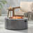 WELLINGTON ROUND IRON FIRE PIT -40,000 BTU,TANK OUTSIDE