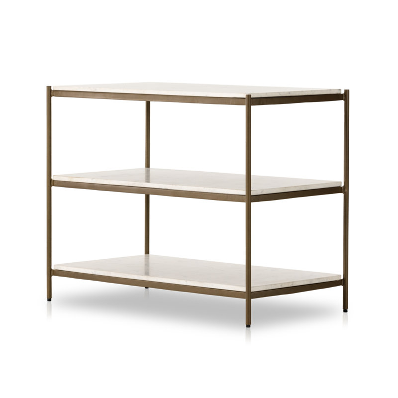 Felix Nightstand, Antique Brass