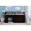 Lit mezzanine simple avec armoire et tablette-578823394