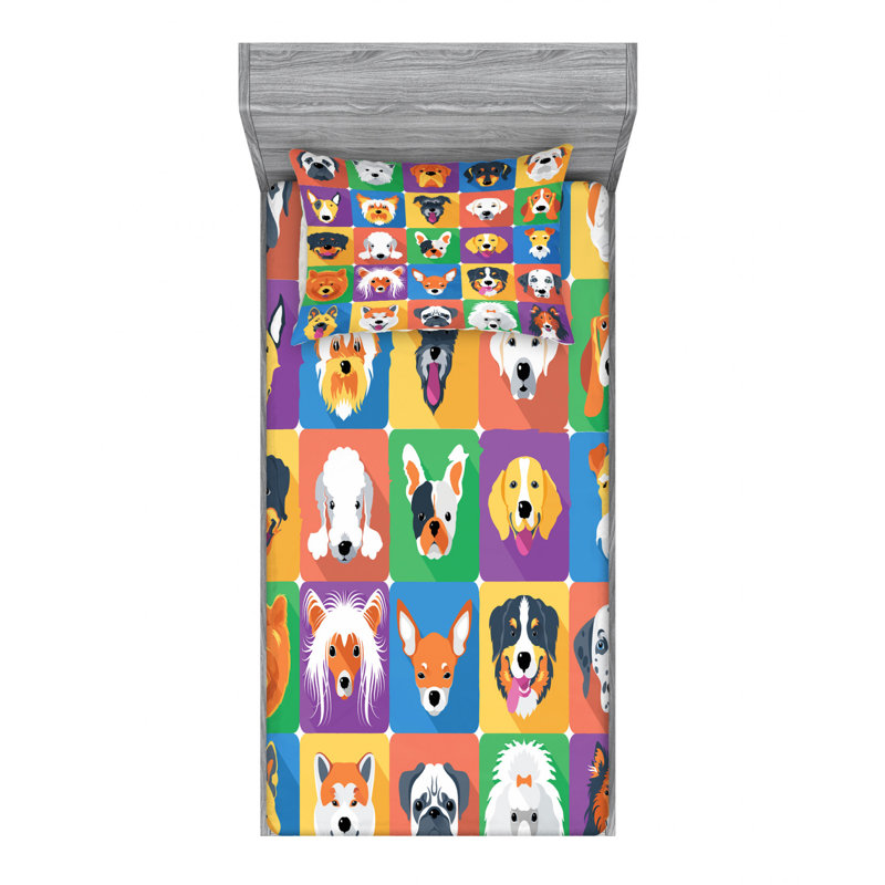 Microfiber Sheet Set, Twin Sheet Set with Fitted Sheet