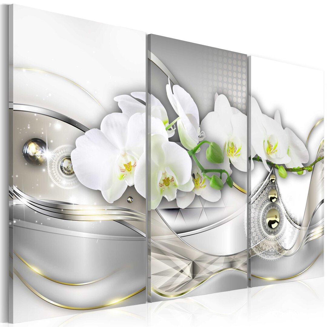 3-tlg. Leinwandbilder-Set - Grafikdruck „Touch of Luxury”