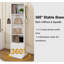 Armoire de maquillage rotative à 360 °, armoire à bijoux avec miroir pleine grandeur, armoire de rangement sur pied avec portemanteau-458806566