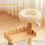 Tour à chat moderne de 39,3 po, arbre à chat en bois pour chats d'intérieur, arbre à chat avec poteaux à griffer et perchoir recouverts de sisal, maisonnette pour chat avec hamac en acrylique et jouets pour petits chats