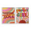«Groovy Striped Phrases Single Photo Frame» par Regina Moore, 2 pièces sur toile-553720669-554522686