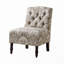 Fauteuil capitonné sans accoudoirs