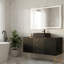 Meuble-lavabo 48 po avec lavabo rectangulaire noir Cermaic