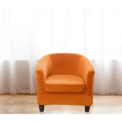 Housse pour fauteuil de café en velours avec housses de coussin de boîte Devrick