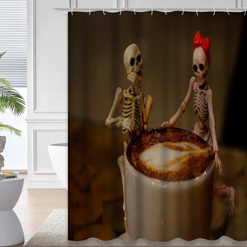 Rideau de douche Skeleton, L 72 po x l 84 po