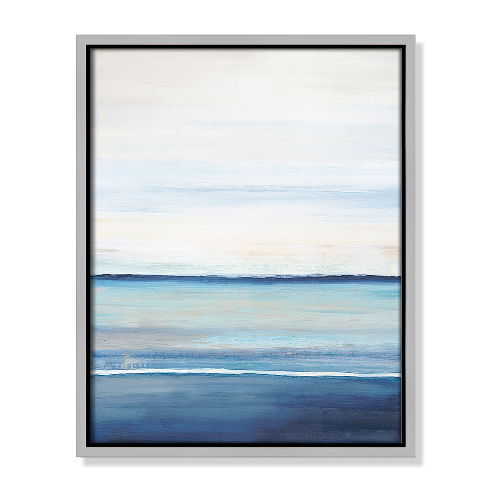 Emmit "Distant Whispers" Print by Filippo Ioco, 15.5" H x 12.5" W x 2" D, Silver Framed Canvas
