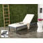 Outdoor Acacia Wood Chaise Lounge , Cushion Included-33394033