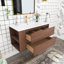 Meuble-lavabo simple 35,9 po avec plateau en céramique Odalomen-543406991