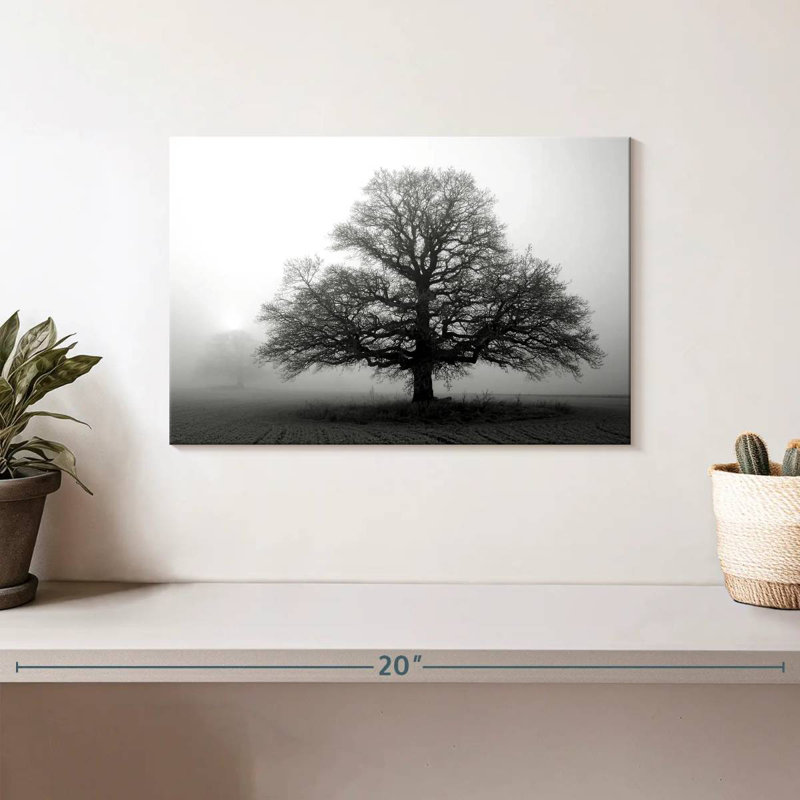 Arbre Harnek dans la brume, H 8 po x l 12 po