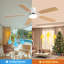 Ventilateur de plafond d'intérieur moderne de 52 pouces à 6 vitesses avec 5 pales réversible et télécommande