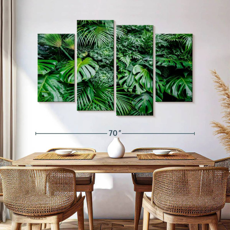 Harnek Monstera Deliciosa Leaves, 42"H x 68"W