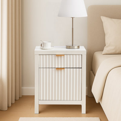 50cm W Manufactured Wood Bedside Table