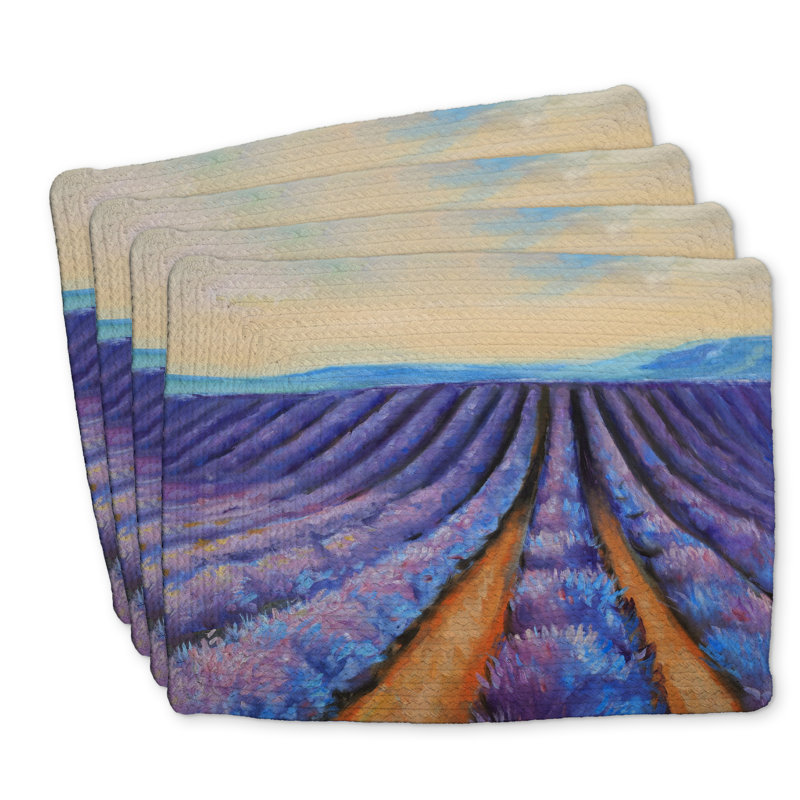 Ensemble de 4 napperons lavande Fields