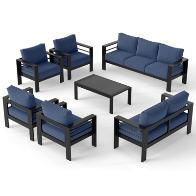 Aluminum 9-Person Outdoor Conversation Sets