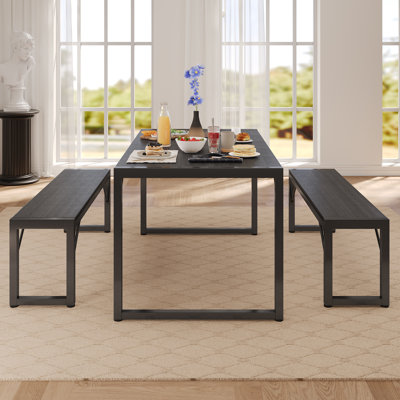 Ezzah Rectangular Dining Set with Benches