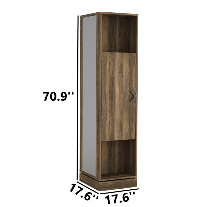 Armoire d'entrÃ©e pivotante avec miroir