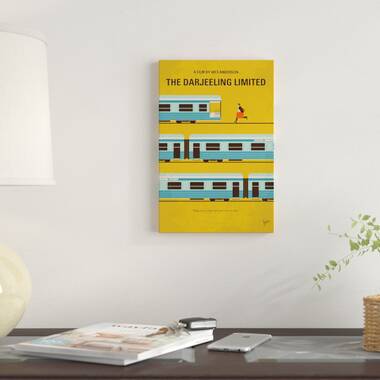 Minimal Movie 'The Darjeeling Limited' Graphic Art Print on Canvas East Urban Home Size: 12 H x 8 W x 0.75 D