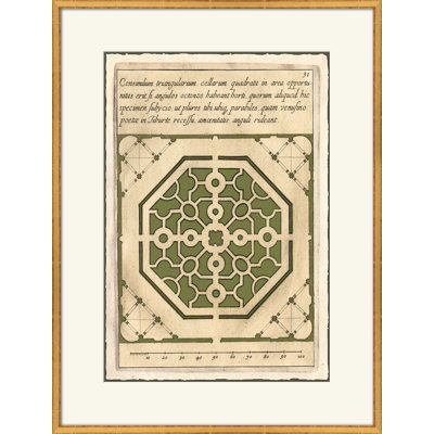 Green Garden Plan Design Giclee Print