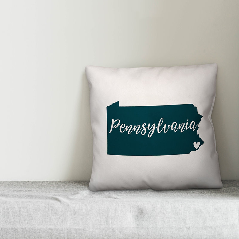 Coussin décoratif en carré pennsylvanie, 16 po x 1 po