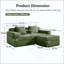 Canapé modulaire modulaire en L à 2 places sans os, canapé modulaire Cloud avec assise profonde, canapé modulaire moderne à 2 places avec coussins décoratifs et 1 repose-pieds mobile, tissu en velours côtelé-568423064-568423067-568423076