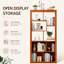 Bibliothèque transitionnelle polyvalente à dos ouvert en bois pour chambre à coucher et espace de travail-130543606