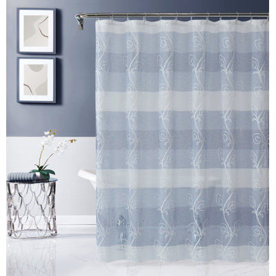 Rideau de douche simple à motif floral Aeran