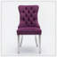 Chaise de salle à manger rembourrée en velours moderne avec anneau à tirer (ensemble de 2)-1415673428-1415673423