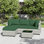 Ensemble de coussins de patio modulaire pour 3 sièges Wynee 9Pcs