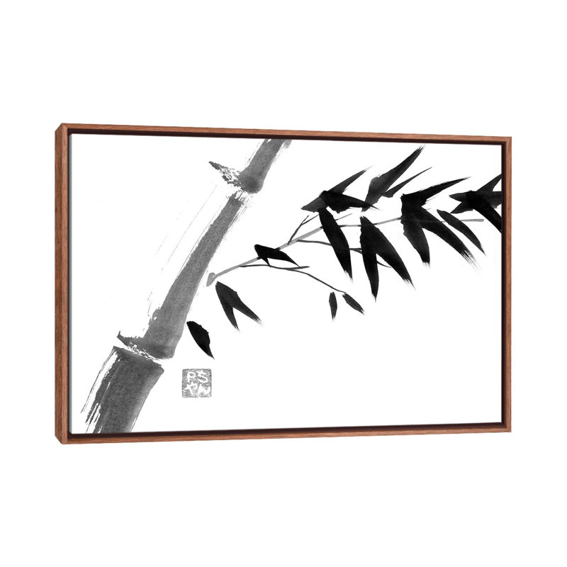 River Bamboo by Péchane - Print on Canvas, 152.5 cm H x 101.5 cm W, Classic Brown Wood Framed