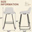 Tabouret de comptoir rembourré avec structure en métal-1010880035-1010880038