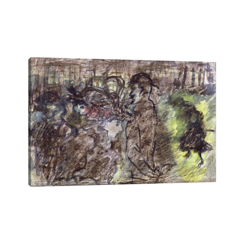 The Square, Evening, 1899 by Pierre Bonnard - Wrapped Canvas Print, 45.72cm H x 66.04cm W x 2cm D