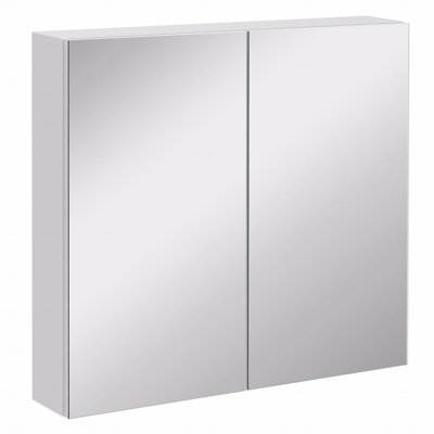 Armoire de salle de bain avec miroir, armoire à pharmacie à cadre en acier, rangement mural