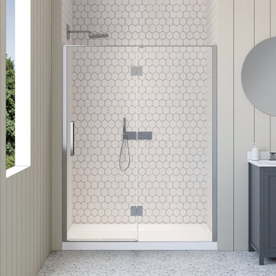 Porte de douche à cadre 74 "H