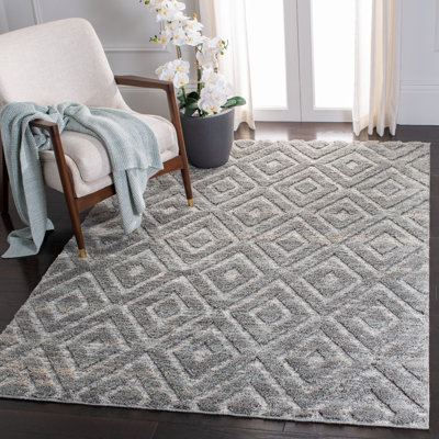 Geometric Grey Area Rug